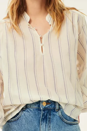 Des Petits Hauts Blouse Eustache Rayure Nimbu RAYURENIMBU Clearance
