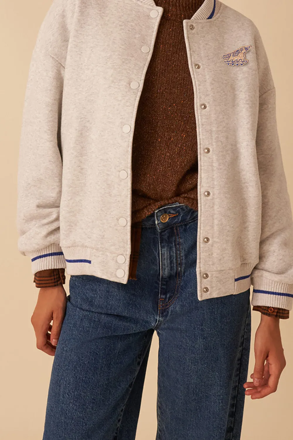 Des Petits Hauts bomber joker gris chine GRISCHINE Discount