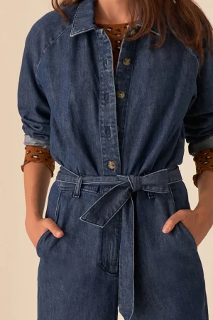 Des Petits Hauts combi pantalon loustik denim bleu stone DENIMBLEUSTONE Cheap
