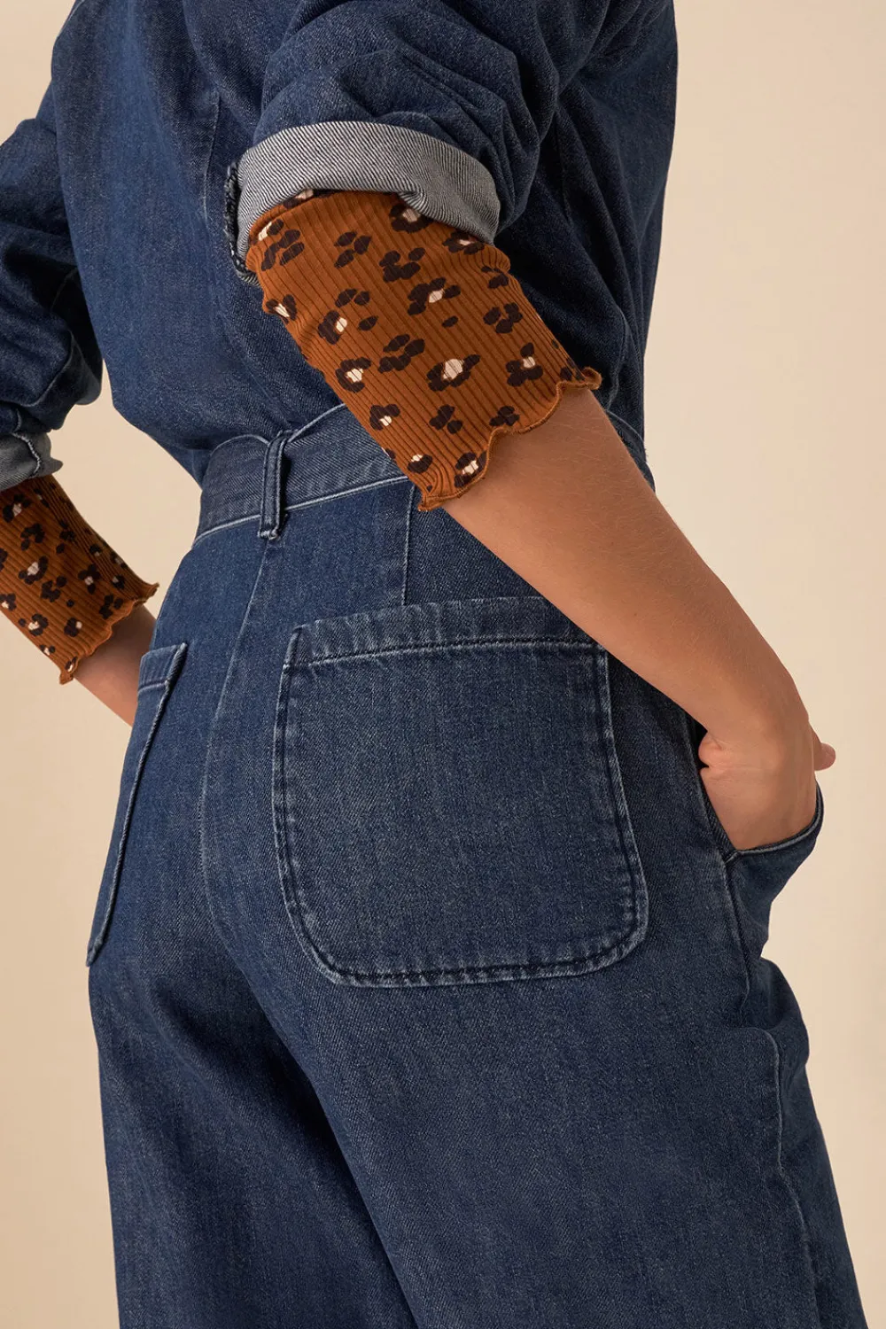 Des Petits Hauts combi pantalon loustik denim bleu stone DENIMBLEUSTONE Cheap