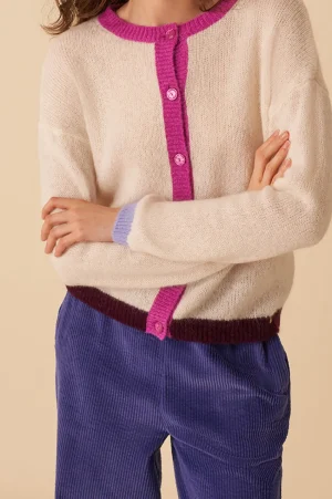 Des Petits Hauts gilet christen ecru/crush Discount