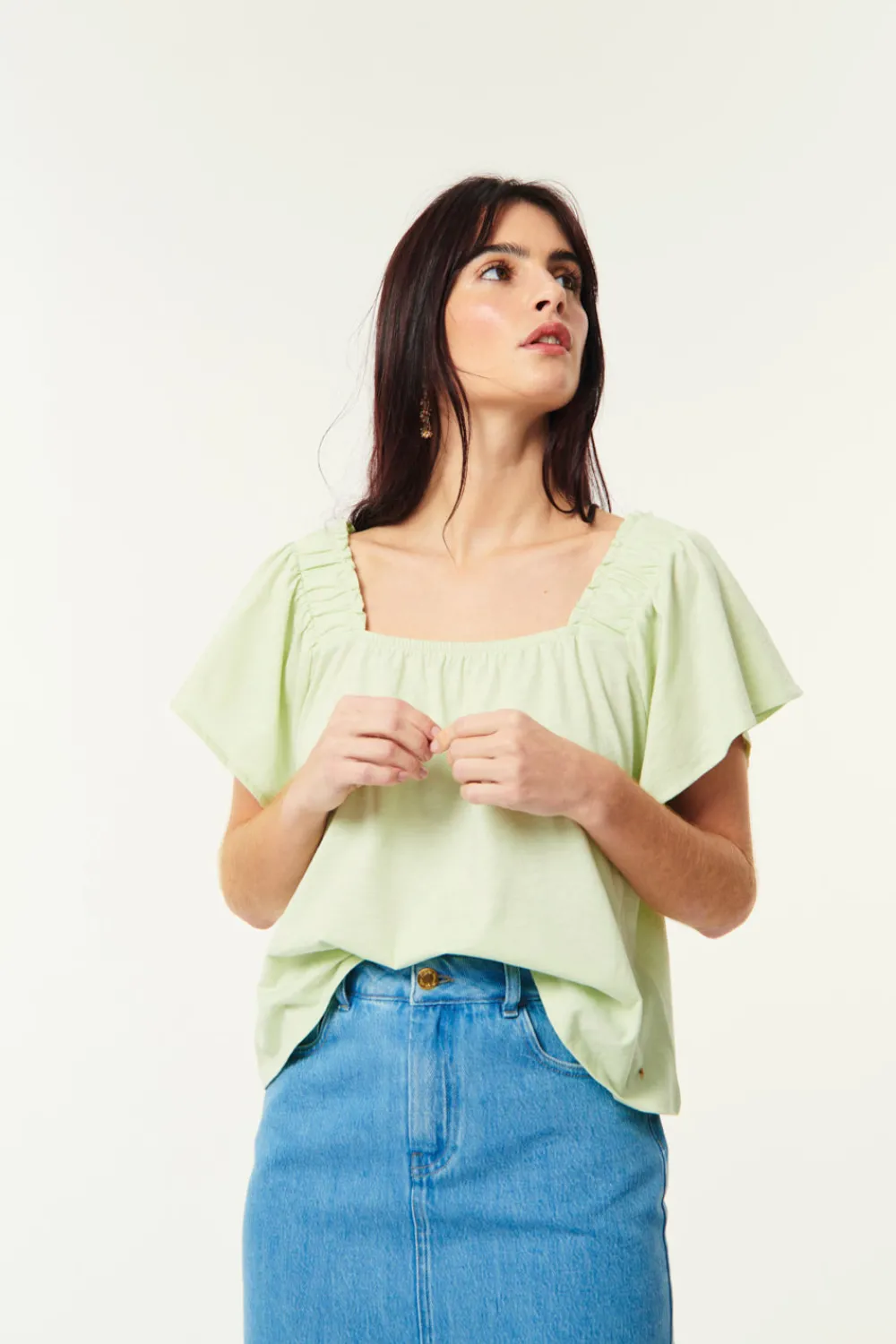Des Petits Hauts Jupe Loubaba Vintage Blue VINTAGEBLUE Store