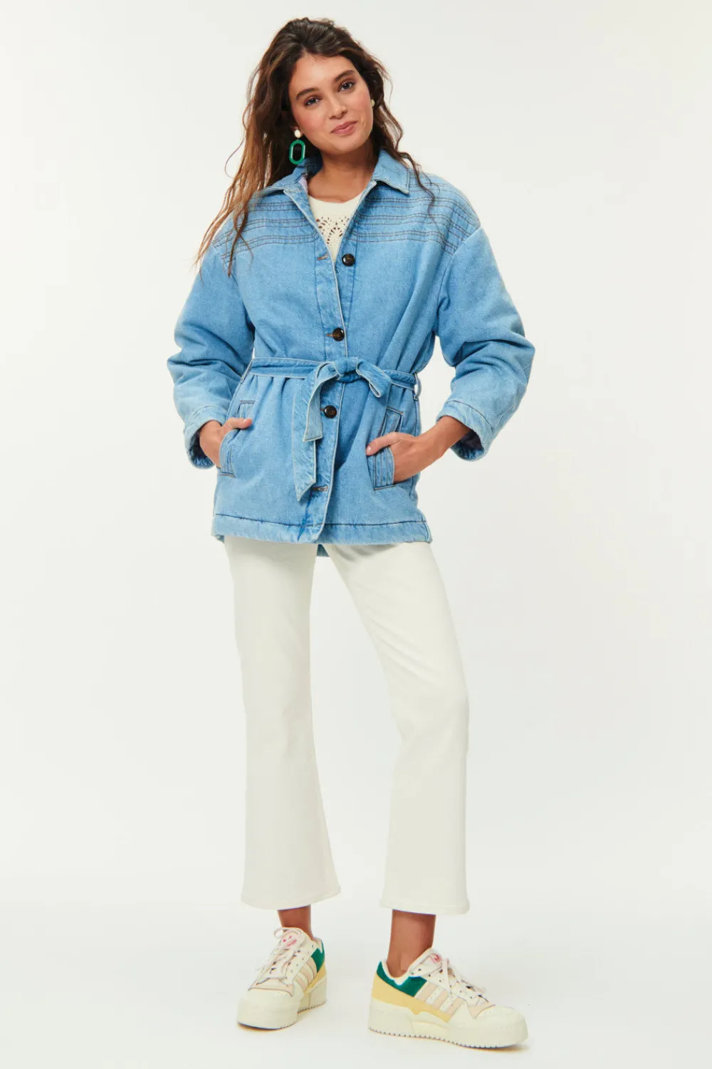 Des Petits Hauts Manteau Natali Vintage Blue VINTAGEBLUE Flash Sale