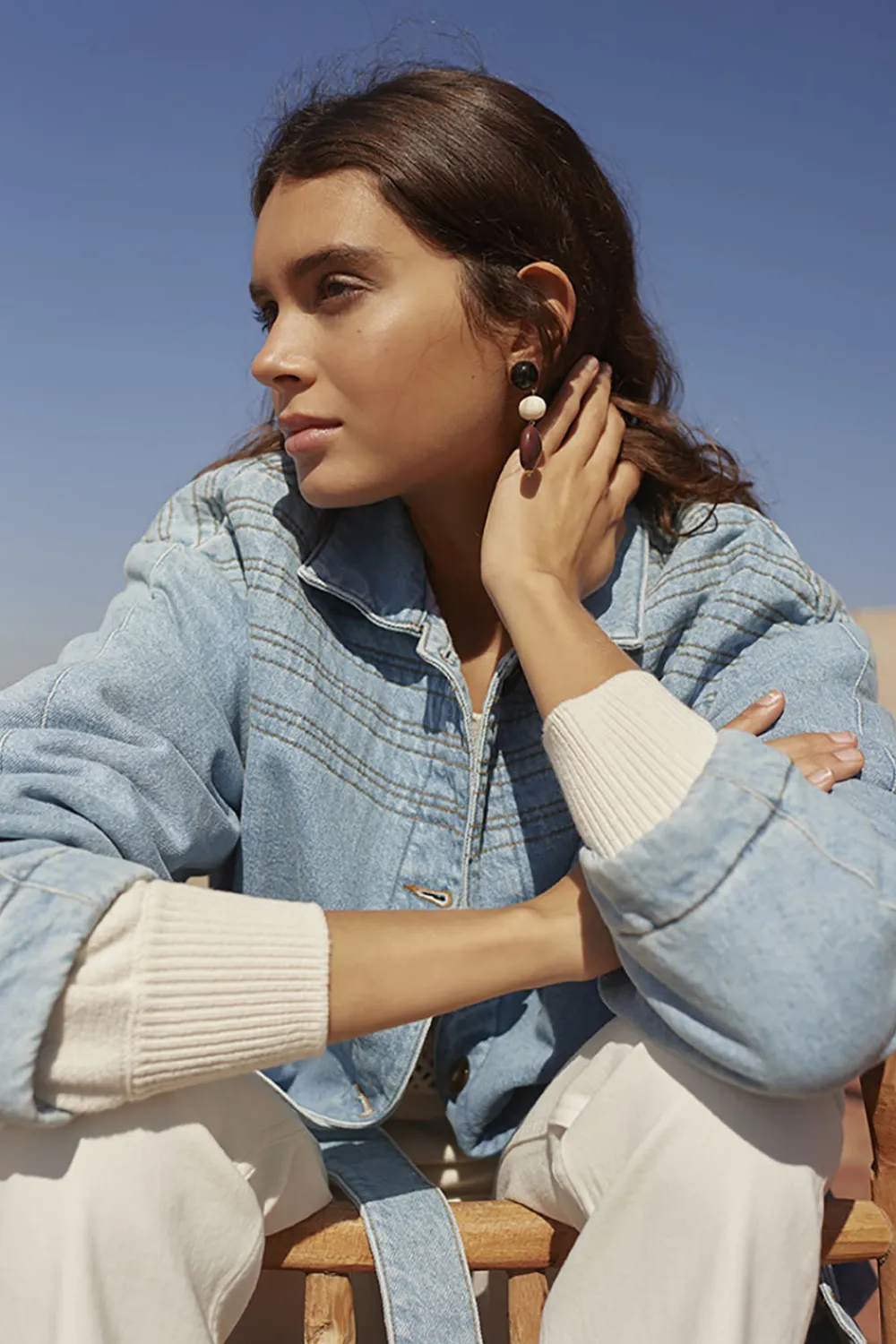 Des Petits Hauts Manteau Natali Vintage Blue VINTAGEBLUE Flash Sale