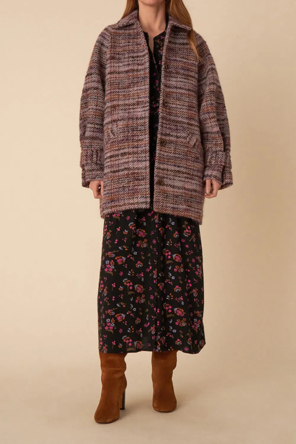 Des Petits Hauts manteau nerissa carreaux miranda CARREAUXMIRANDA Flash Sale