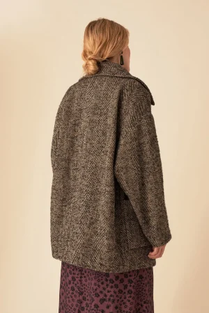 Des Petits Hauts manteau nerobi chevron marta CHEVRONMARTA Cheap