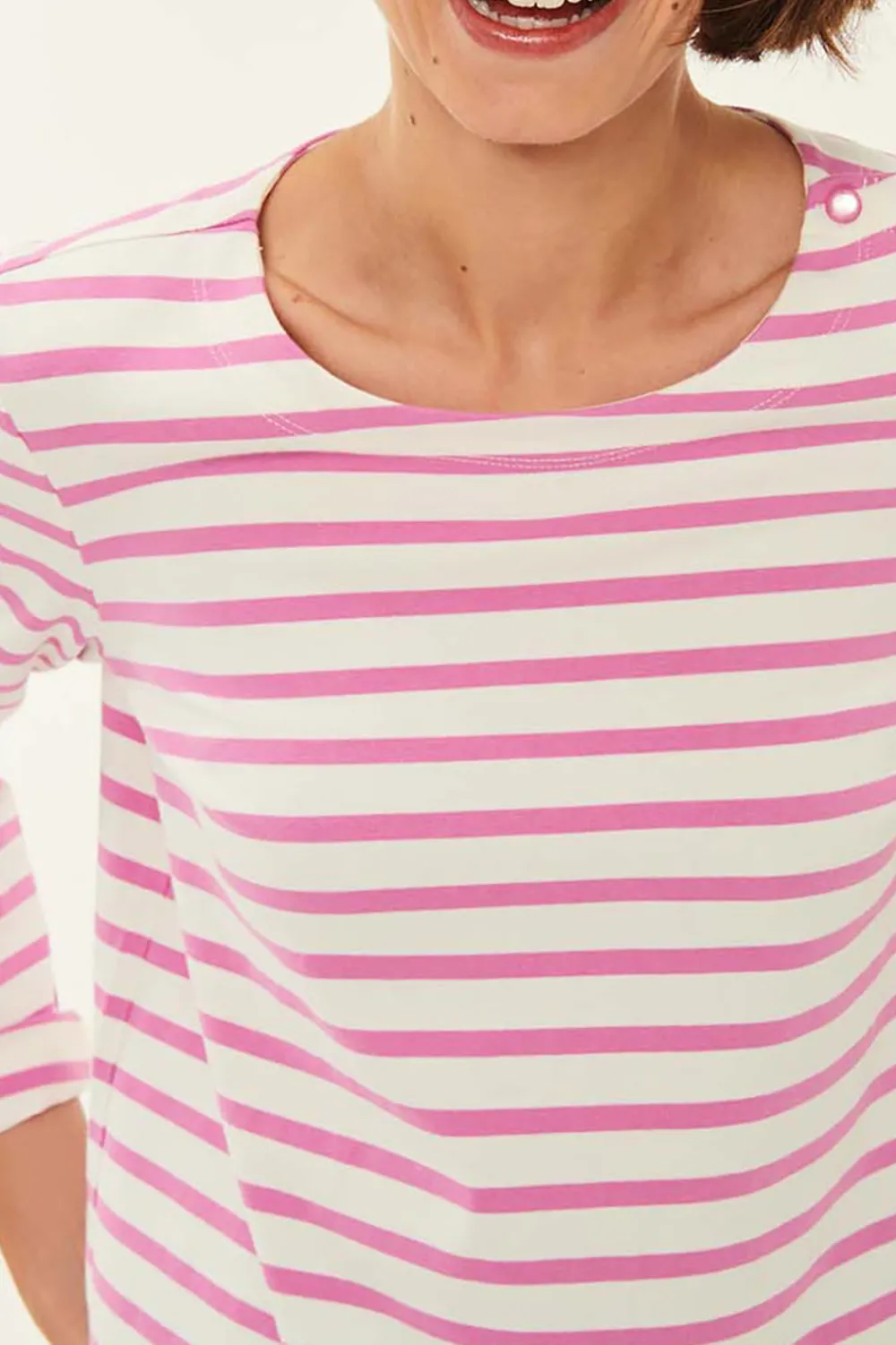 Des Petits Hauts Marinière Filipette Ecru/Loukoum Hot