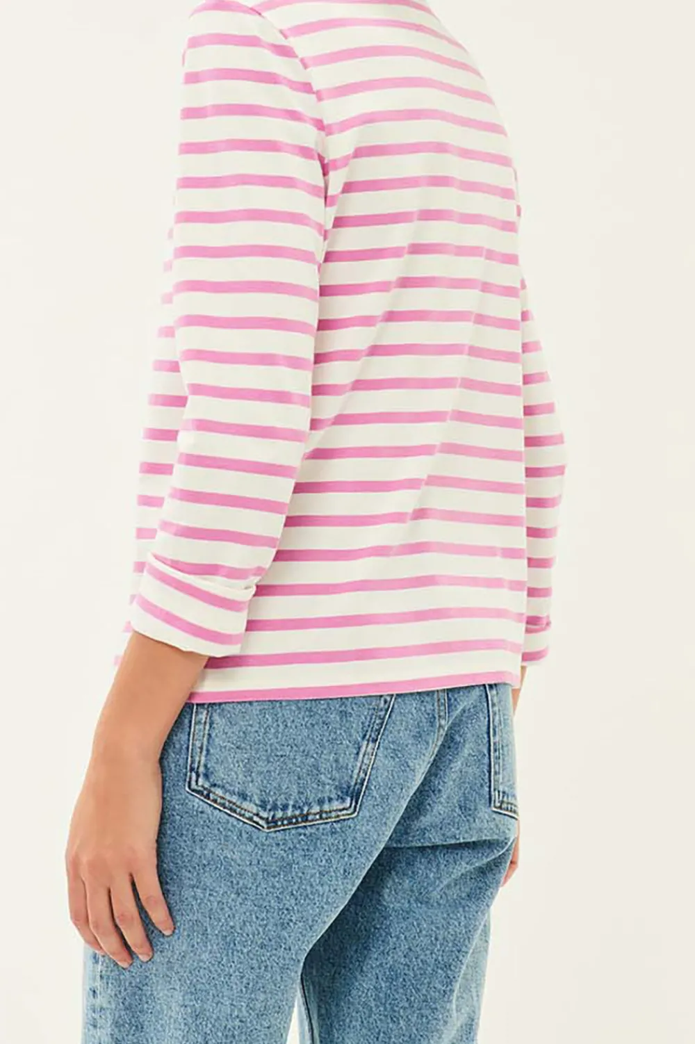 Des Petits Hauts Marinière Filipette Ecru/Loukoum Hot