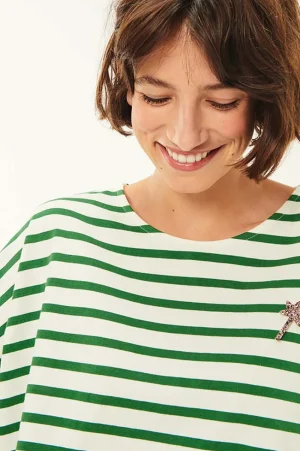 Des Petits Hauts Marinière Filly Ecru/Cactus Cheap