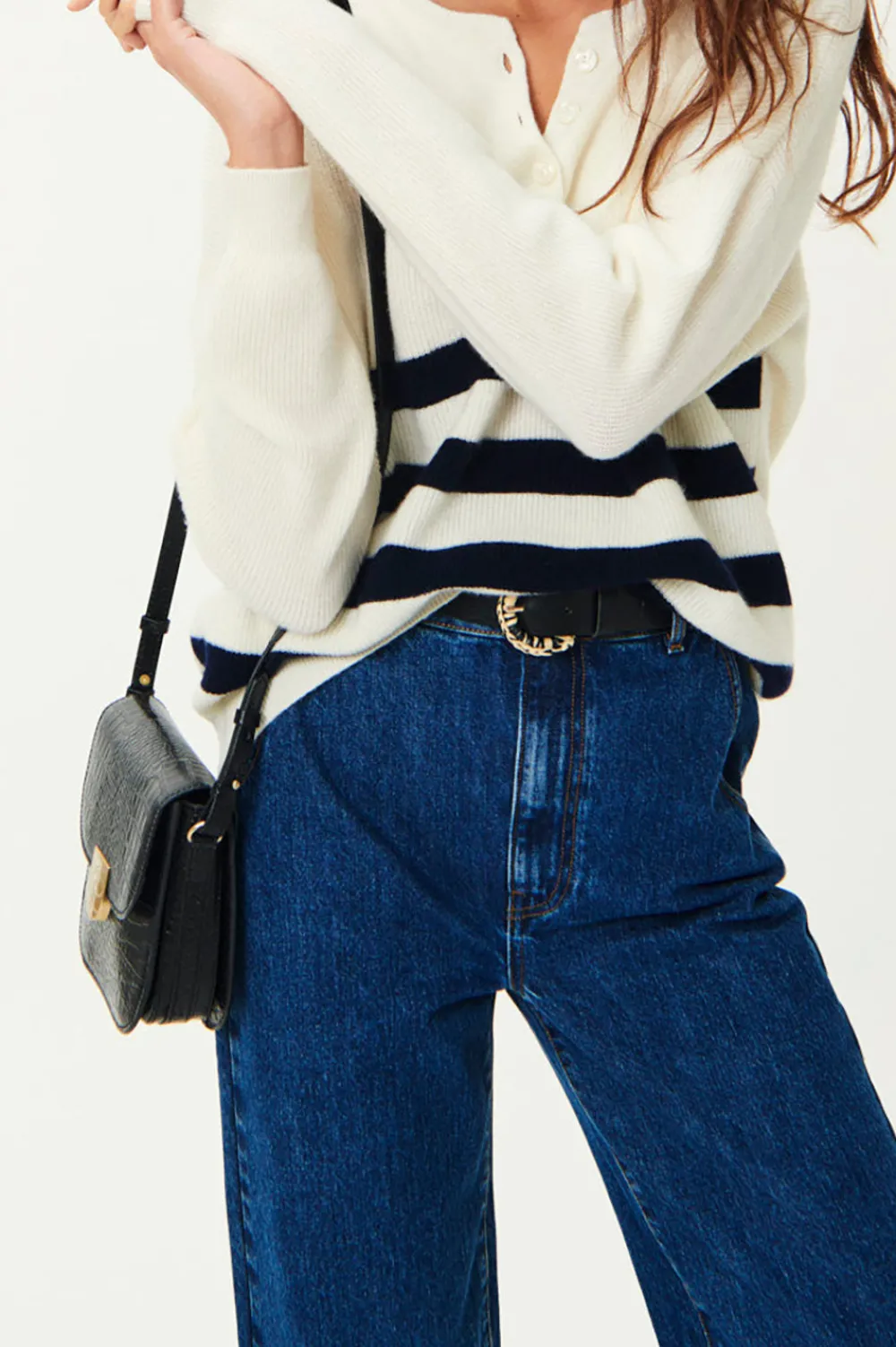 Des Petits Hauts Pull à rayures Audrie Creme/Marine New