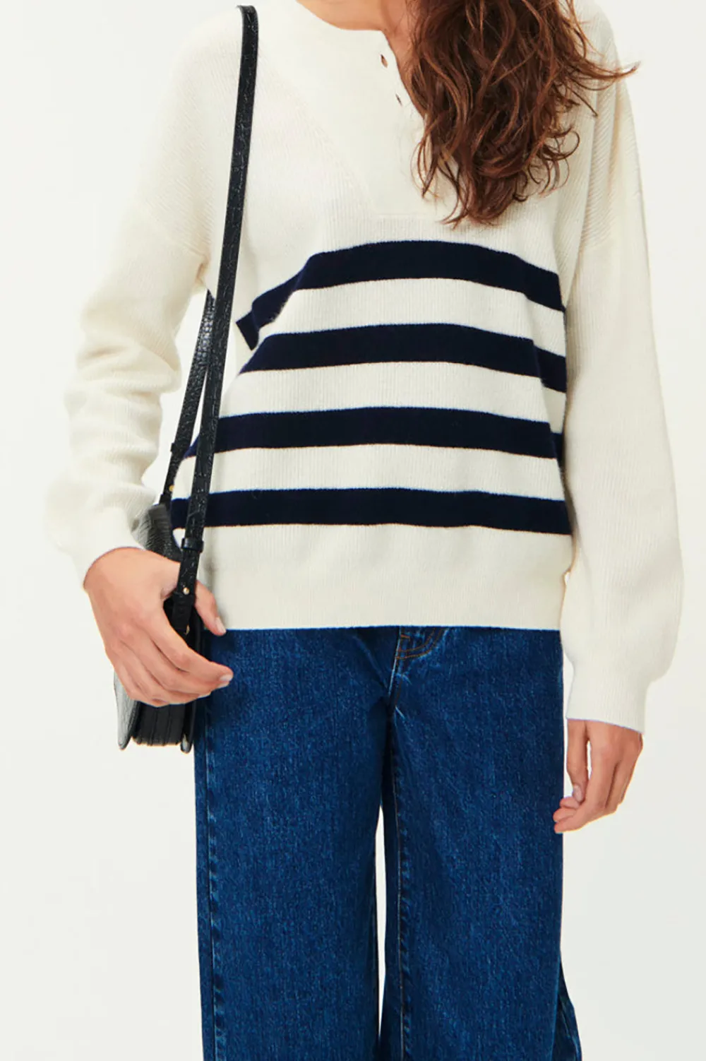 Des Petits Hauts Pull à rayures Audrie Creme/Marine New
