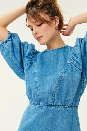 Des Petits Hauts Robe Landry Vintage Blue VINTAGEBLUE Cheap