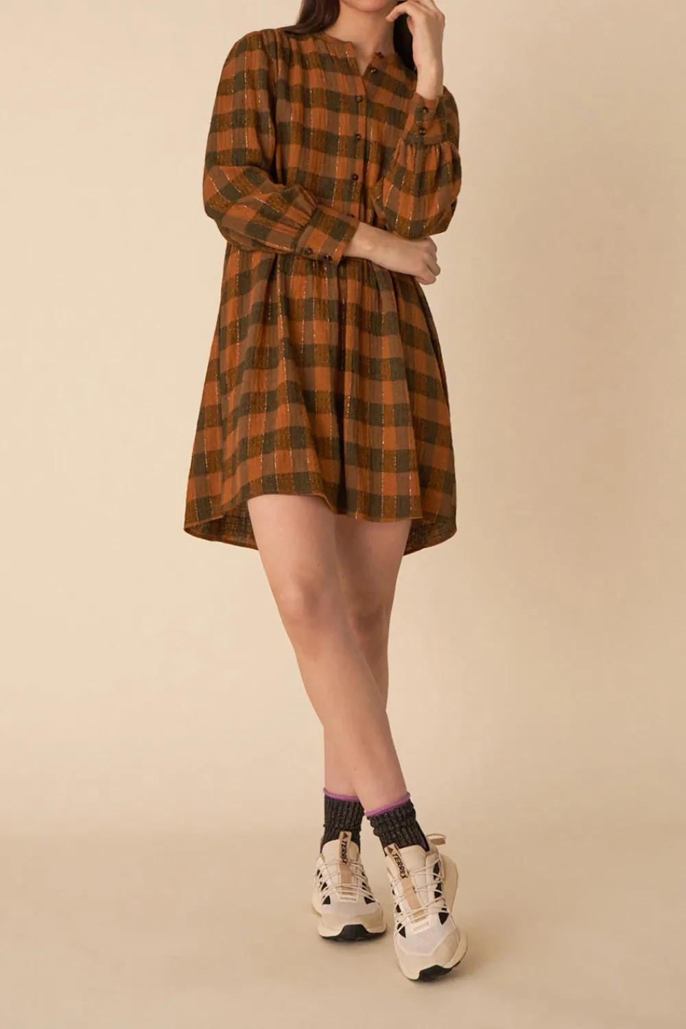 Des Petits Hauts robe virola carreaux gingembre CARREAUXGINGEMBRE Best