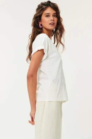 Des Petits Hauts Tee-shirt Zaelia ECRU New