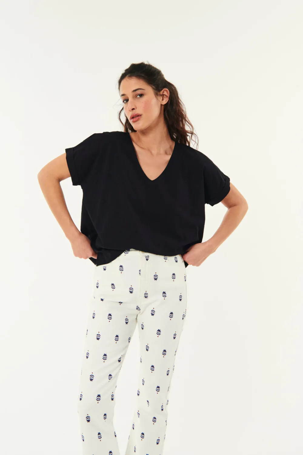 Des Petits Hauts Tee-shirt Zaeline NOIR Sale